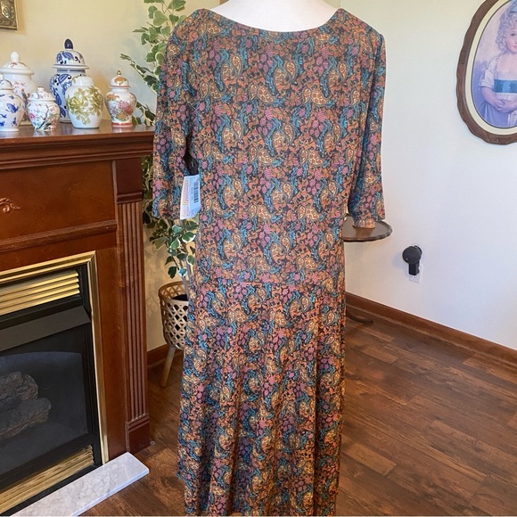 LuLaRoe Nicole Paisley Print Dress – 3XL NWT - Picture 7 of 9